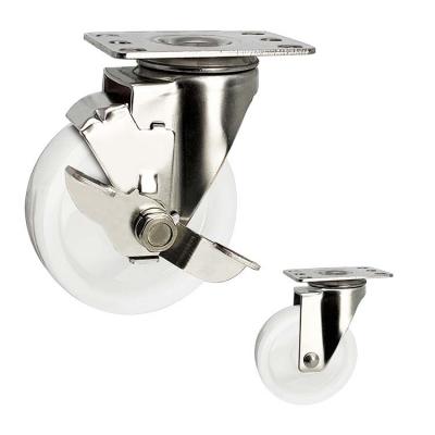 stainless steel nylon casters with side lock