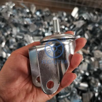 6 Zinc Plated Threaded Stem Caster Yoke