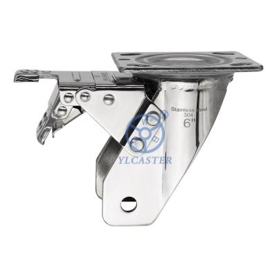 4x2 Swivel Plate Stainless Steel Caster Fork