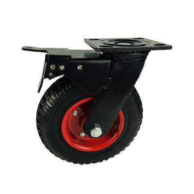 swivel locking rubber casters