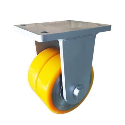 Extra heavy duty double wheel fixed casters