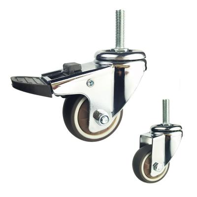 Light duty brown swivel TPR caster wheel