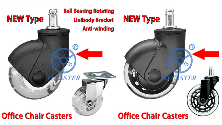 Two new pu office chair casters are ready