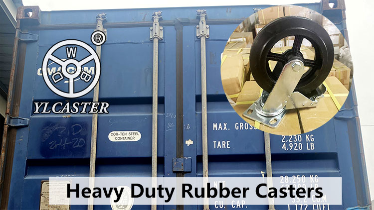 8 inch heavy duty rubber casters are going to Unite States