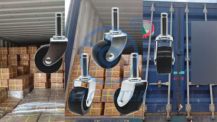 One more container of stem pp casters for furniture is going to USA